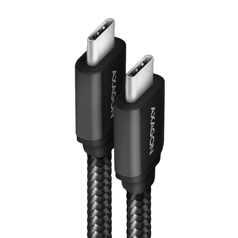 AXAGON BUCM2-CM20AB Ladekabel USB-C zu USB-C 2.0, 2 m, PD 240 W 5 A, ALU - Schwarz image number 2