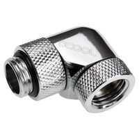 Alphacool Eisfrost Angle Adapter 90 Degrees Rotatable G1/4 Female to G1/4 Female - chrome