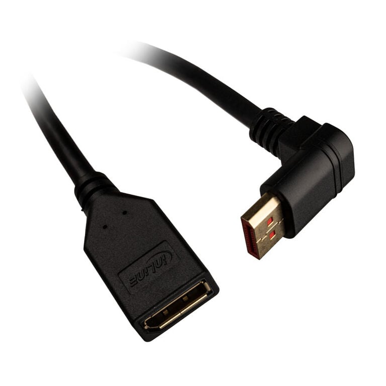 InLine DisplayPort adapter cable, 8K4K, angled upwards - 0.15m image number 0