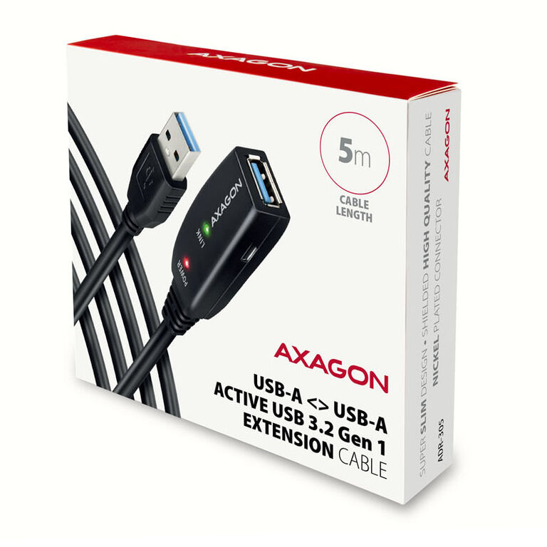 AXAGON ADR-305 USB 3.2 Gen 1 Extension Cable, active - 5m image number 1