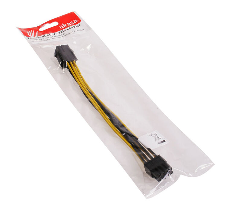 Akasa 6-Pin PCIe zu 8-Pin EPS12V - Adapter-Kabel image number 1