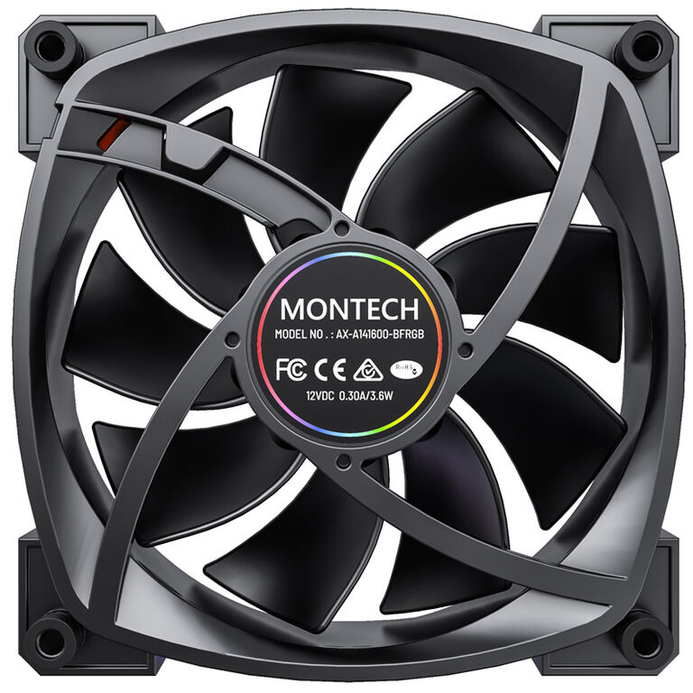 Montech RX140 PWM ARGB Reverse Fan - 140mm, black image number 3