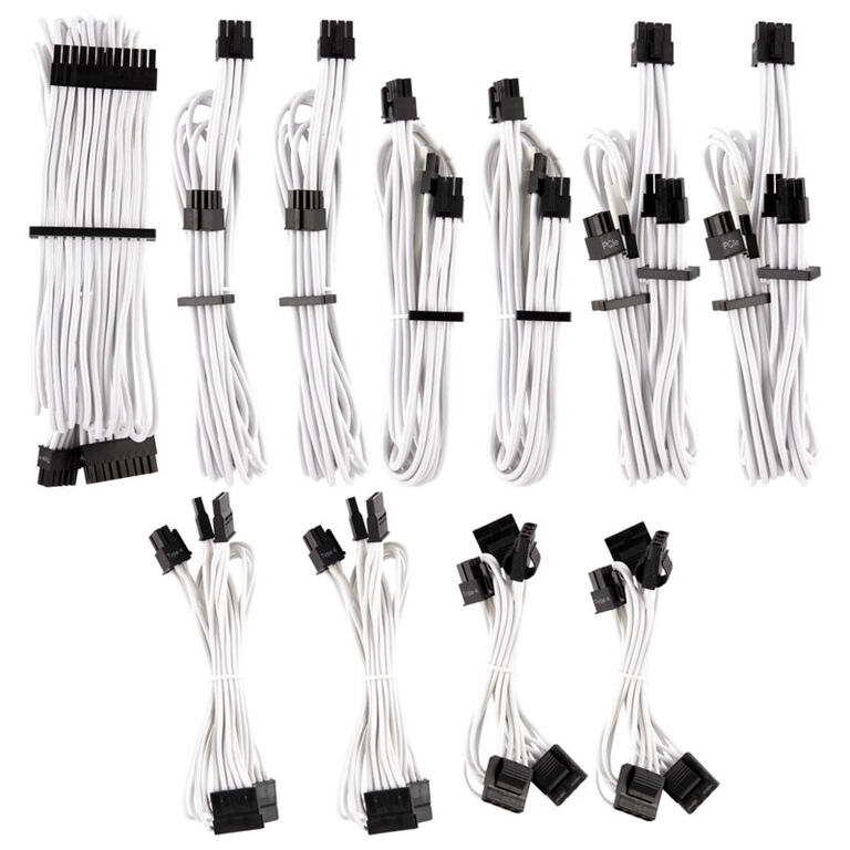 Corsair Premium Pro Sleeved Cable Set (Gen 4) - white image number 0