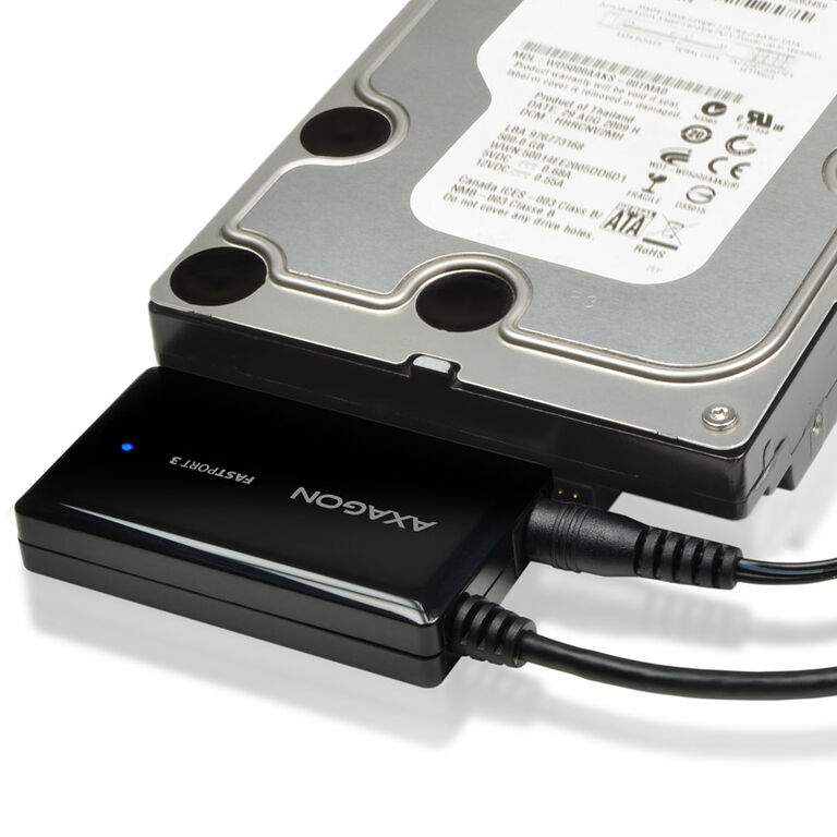 AXAGON ADSA-FP3 FASTPort3 Adapter, USB3.0, HDD/SSD/ODD, SATA 6G - Power Supply image number 1
