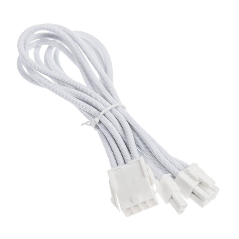 SilverStone 8-pin PCIe to 6+2-pin PCIe extension, 250mm - White image number 1