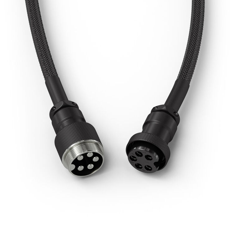 Glorious Coiled Cable Phantom Black, USB-C to USB-A, 1.37m - black image number 3