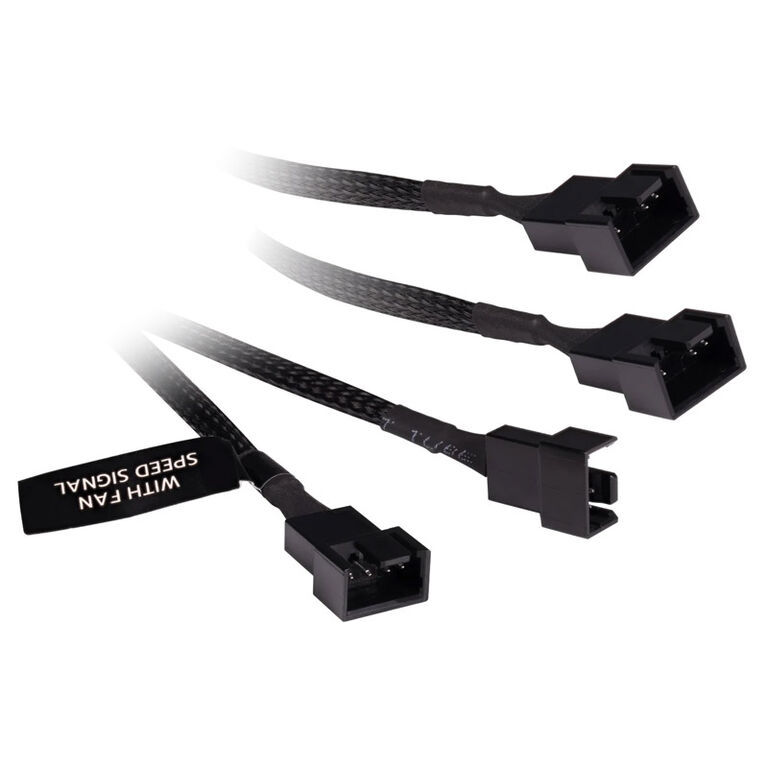 Alphacool Y-Splitter 4-pin to 4x 4-pin PWM 30cm - black image number 1