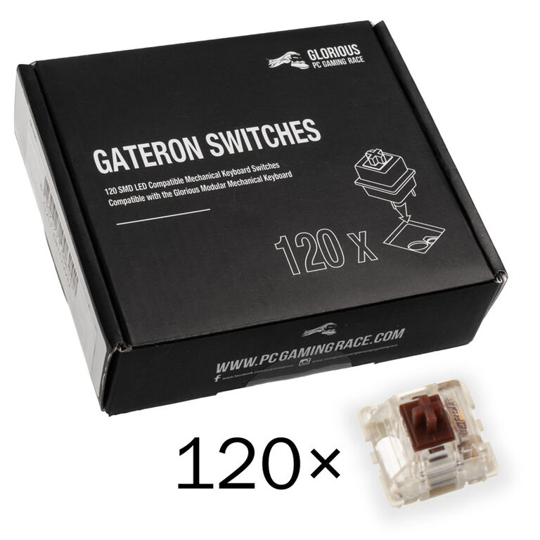 Glorious Gateron Brown Switches (120 pieces) image number 0