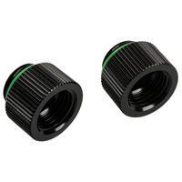 Bitspower Touchaqua Adapter straight G1/4 inch female to G1/4 inch female - 2 pack, 10mm, black