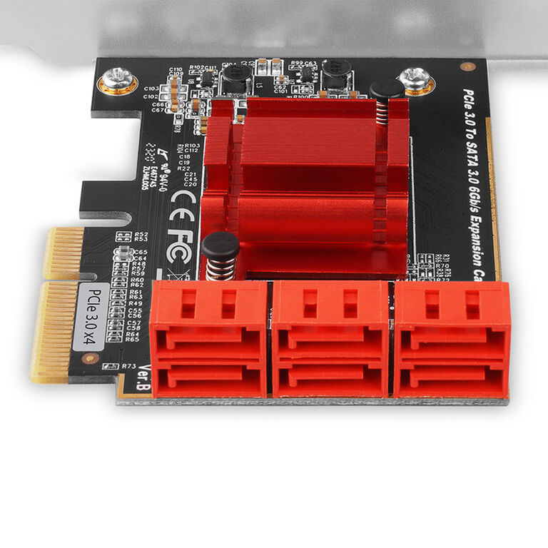 AXAGON PCES-SA6 PCIe Controller 6x interne SATA 6G Port, LP image number 1