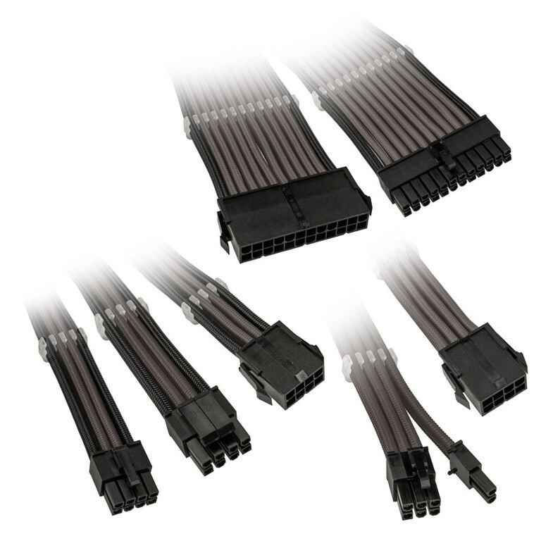 Kolink Core Adept Braided Cable Extension Kit - Gunmetal image number 0