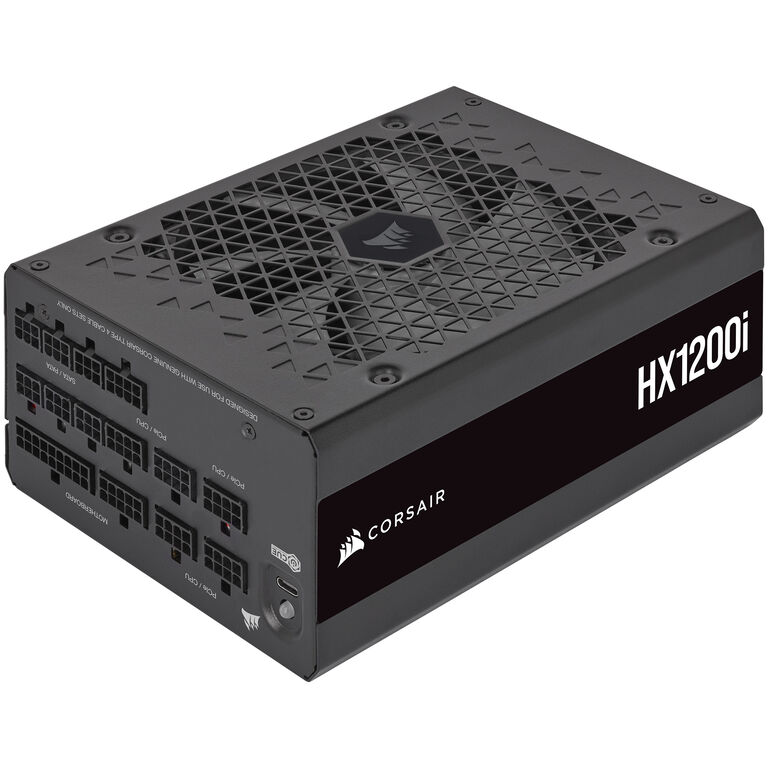 Corsair HXi Series HX1200i Power Supply 80 PLUS Platinum, ATX 3.0, PCIe 5.0 - 1200 Watt, black image number 1