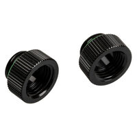 Bitspower Touchaqua Adapter straight G1/4 inch female to G1/4 inch male - 2 pack, black