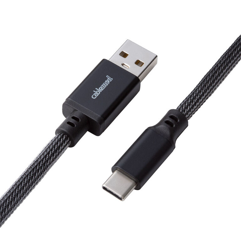 CableMod PRO Coiled Keyboard Cable USB-C to USB Type A, Carbon Grey - 150cm image number 2