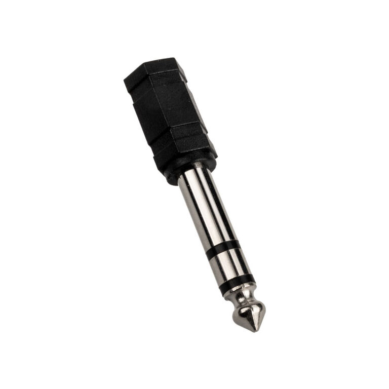 InLine Audio Adapter, 6.3mm jack plug to 3.5mm socket (stereo) - black image number 0