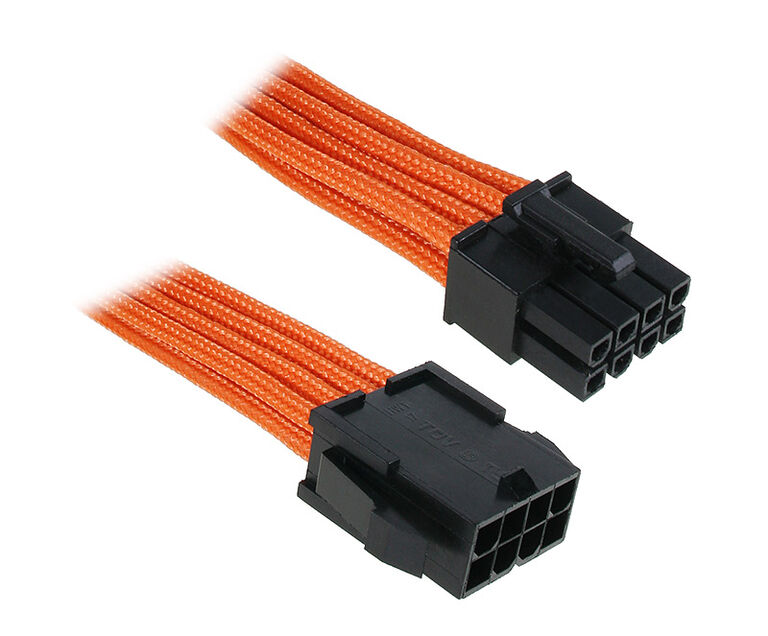 BitFenix 8-Pin EPS12V Verlängerung 45cm - sleeved orange/schwarz image number 0