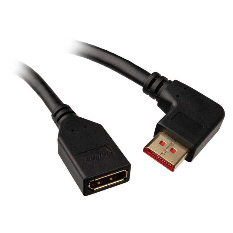 Inline DisplayPort Adapter Cable, 8K4K, left angled - 0.15m image number 0