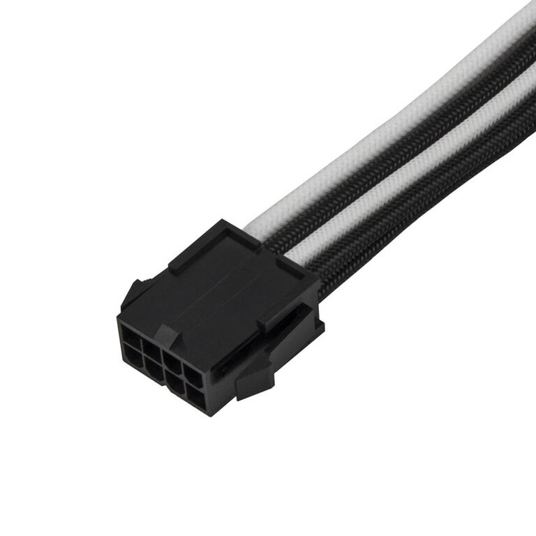 SilverStone EPS 8-pin to EPS/ATX 4+4-pin cable, 300mm - black/white image number 4