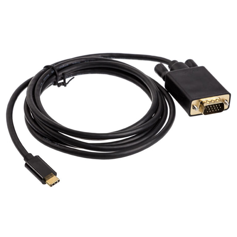 Akasa Type C Adapter Cable to VGA - black image number 1