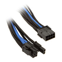 SilverStone PCI-8-Pin zu PCIe-6+2-Pin Kabel, 250mm - schwarz/blau
