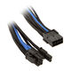 SilverStone PCI-8-Pin zu PCIe-6+2-Pin Kabel, 250mm - schwarz/blau