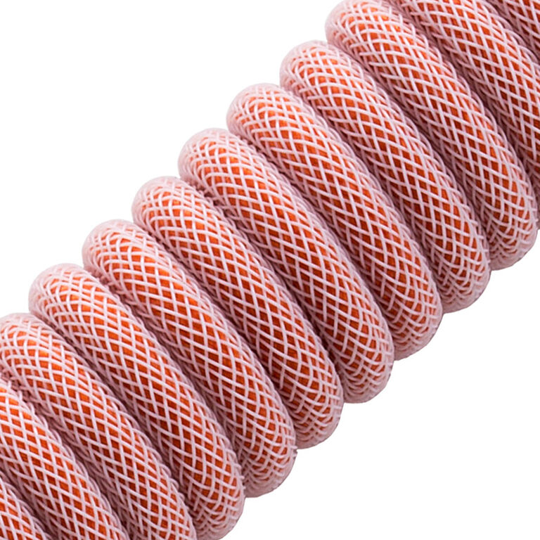 CableMod Classic Coiled Keyboard Cable USB-C to USB Type A, Orangesicle - 150cm image number 1