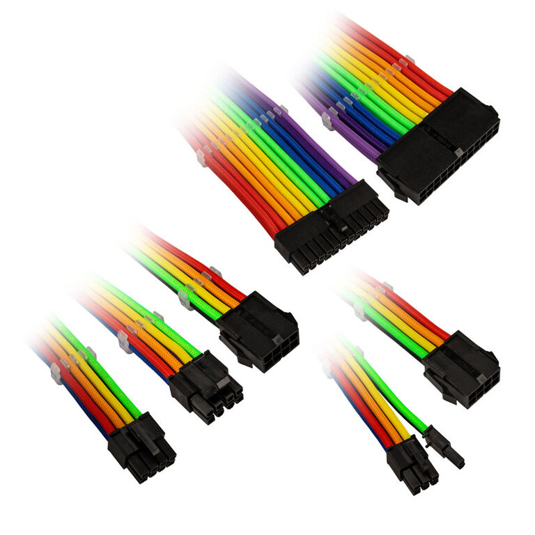 Kolink Core Adept Braided Cable Extension Kit - Rainbow image number 0