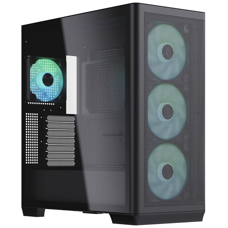 APNX C1 Mid-Tower ATX Case, Tempered Glass - black image number 0