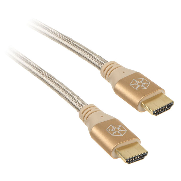 SilverStone SST-CPH01G-1800 HDMI 2.0b Cable, 1.80m - gold image number 0