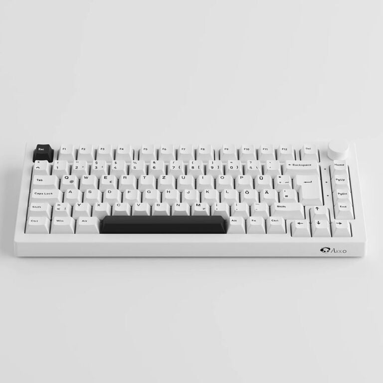 AKKO 5075B Plus "Black on White" Gaming Keyboard - V3 Pro Cream Blue image number 3