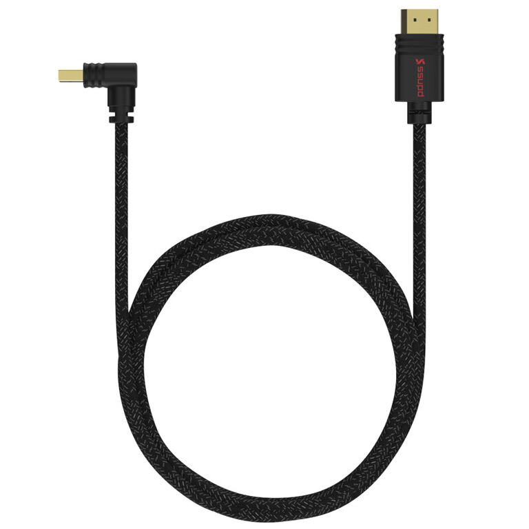 Ssupd Meshroom DisplayPort 1.4 Cable - 90 degree angled, 8K, 2m, black image number 1