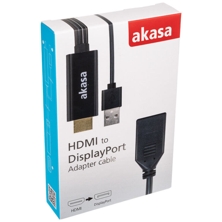Akasa HDMI to DisplayPort Adapter Cable - black image number 6