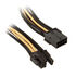 SilverStone PCI-8-Pin zu PCIe-6+2-Pin Kabel, 250mm - schwarz/gold image number null