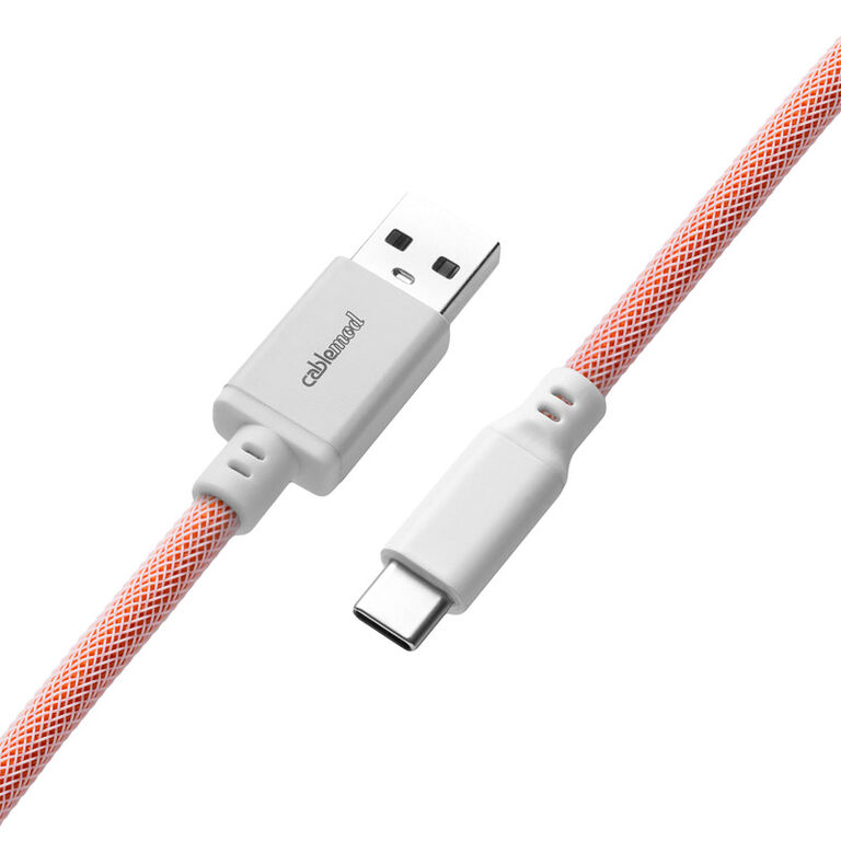 CableMod Classic Coiled Keyboard Cable USB-C to USB Type A, Orangesicle - 150cm image number 2
