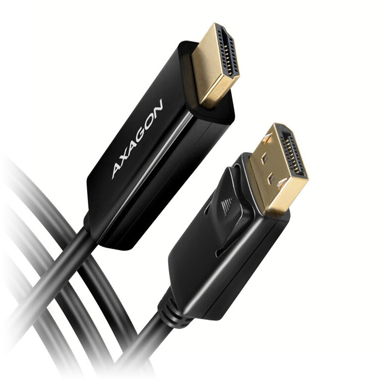 AXAGON RVD-HI14C2 DisplayPort to HDMI adapter cable, 4K/30 Hz, 180 cm long - black image number 0