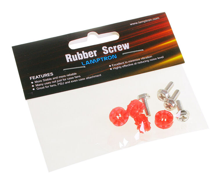 Lamptron HDD Rubber Screws PRO - red image number 1
