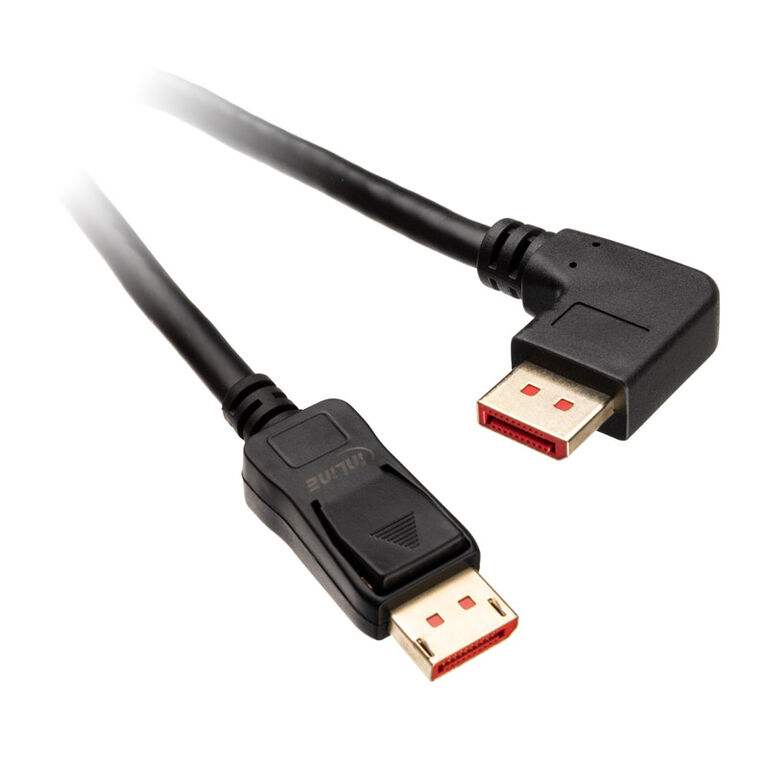 InLine 8K (UHD-2) DisplayPort Cable, right angled, black - 2m image number 0