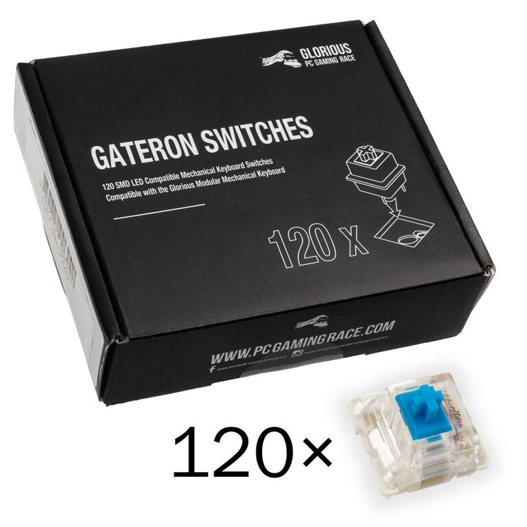 Glorious Gateron Blue Switches (120 pieces) image number 0