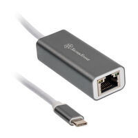 SilverStone SST-EP13C - Gigabit Ethernet Network Adapter with USB 3.1 Type C - grey