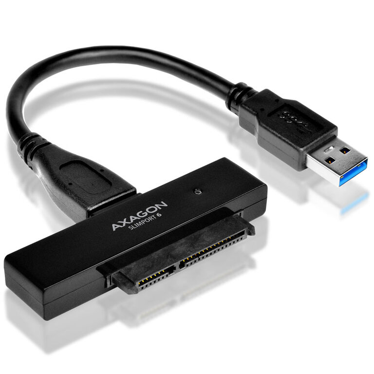 AXAGON ADSA-1S6 SLIMPort6 Adapter, USB 3.0, 2.5" SSD/HDD, SATA 6G - with Case image number 0
