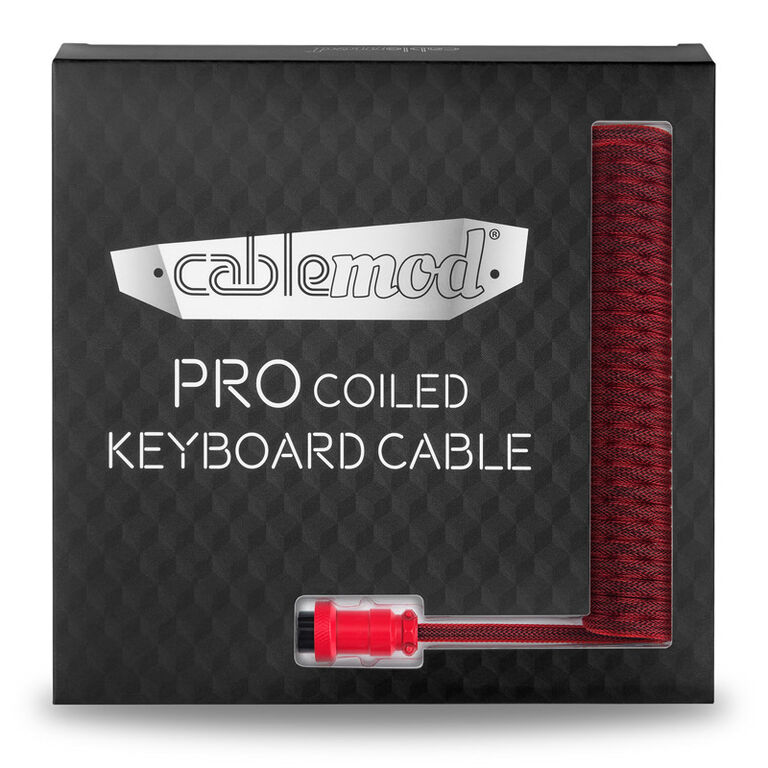 CableMod PRO Coiled Keyboard Cable USB-C to USB Type A, Republic Red - 150cm image number 4