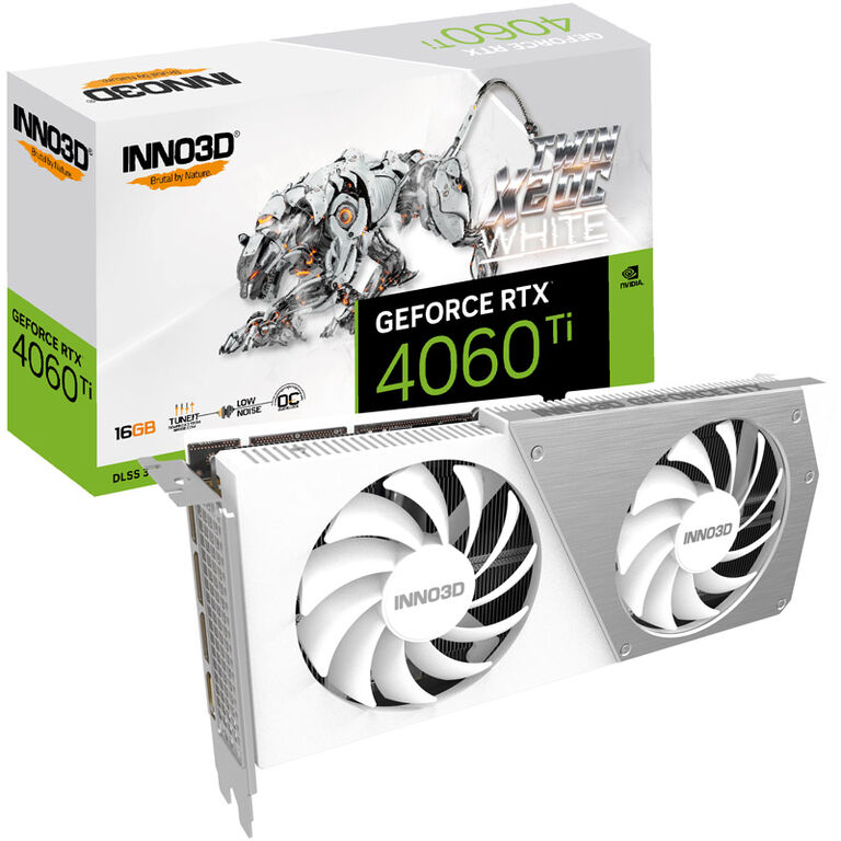INNO3D GeForce RTX 4060 Ti 16GB Twin X2 OC White, 16384 MB GDDR6 image number 0
