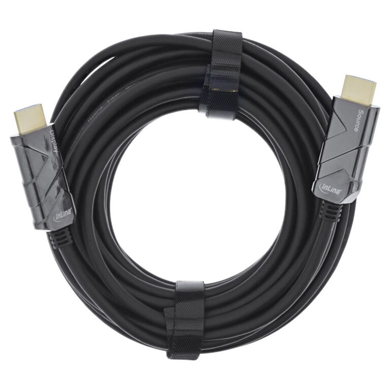 InLine HDMI 8K4K AOC Cable, black - 20m image number 1