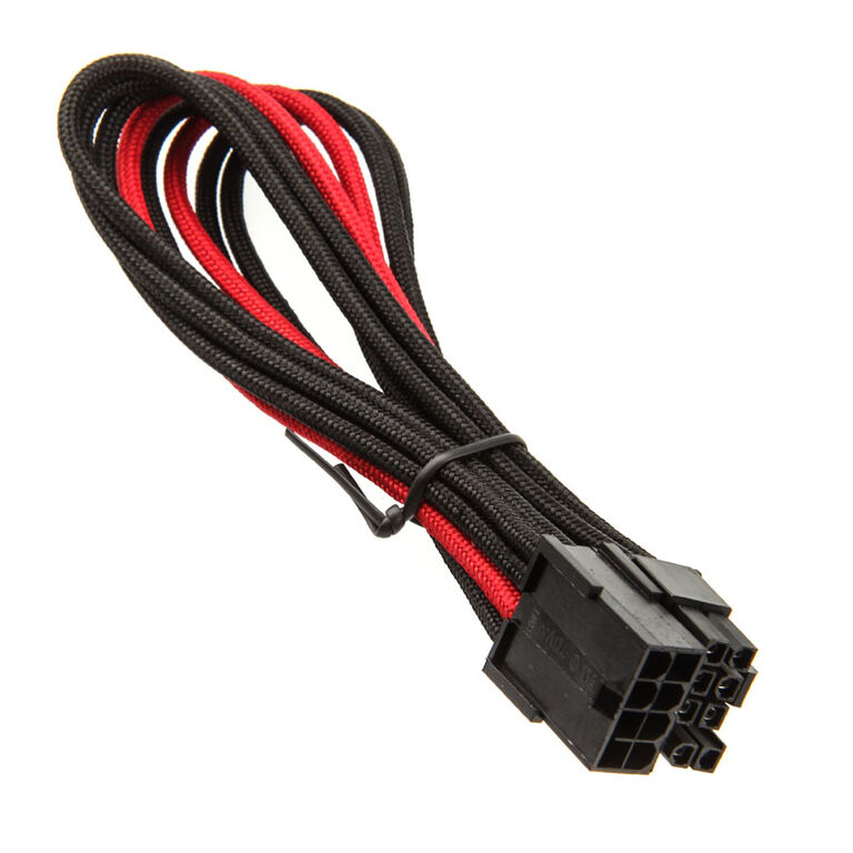 SilverStone PCIe-8-Pin zu PCIe-6+2-Pin Kabel, 250mm - schwarz/rot image number 1