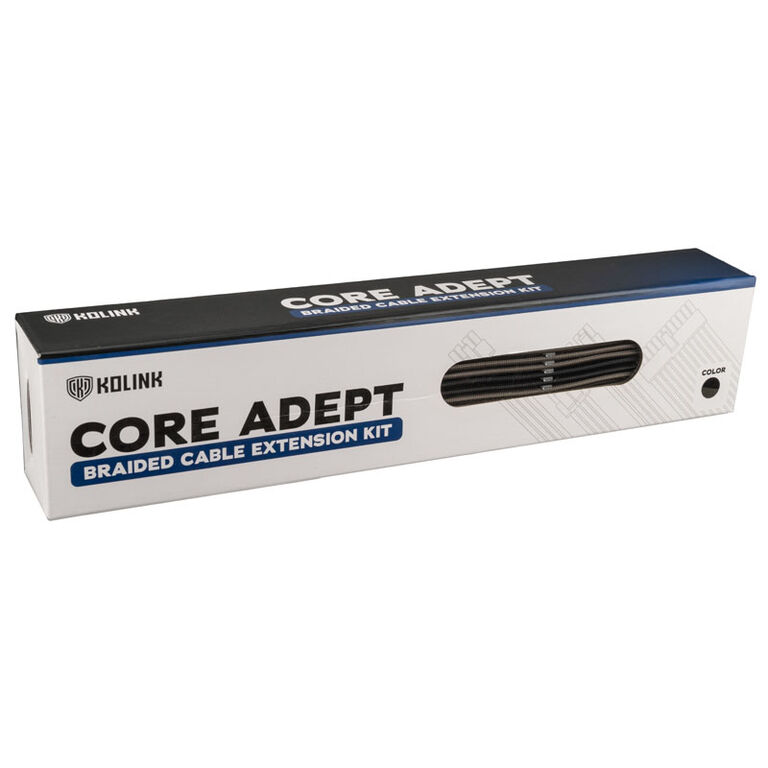 Kolink Core Adept Braided Cable Extension Kit - Black/Gunmetal image number 3