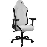 Aerocool Crown Leatherette Moonstone White Gaming Chair, Faux Leather - white