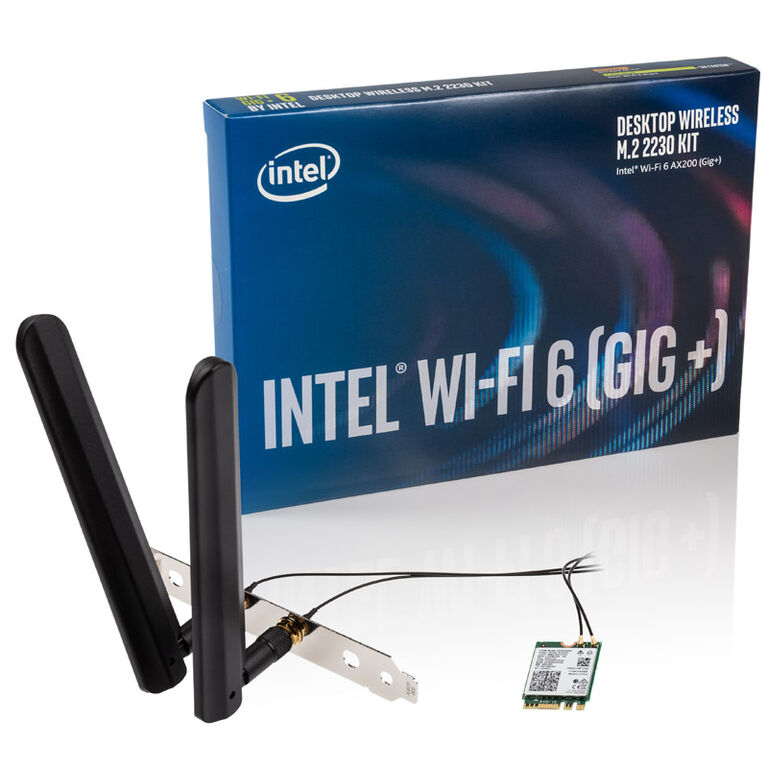 Intel Wi-Fi 6 AX200 Desktop Kit, WLAN + Bluetooth 5.2 Adapter - M.2/A-E-Key image number 0