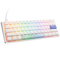 Ducky One 3 Classic Pure White Mini Gaming Keyboard, RGB LED - MX-Black (US)