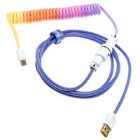 Ducky Premicord Afterglow Coiled Cable, USB Type C to Type A - 1.8m