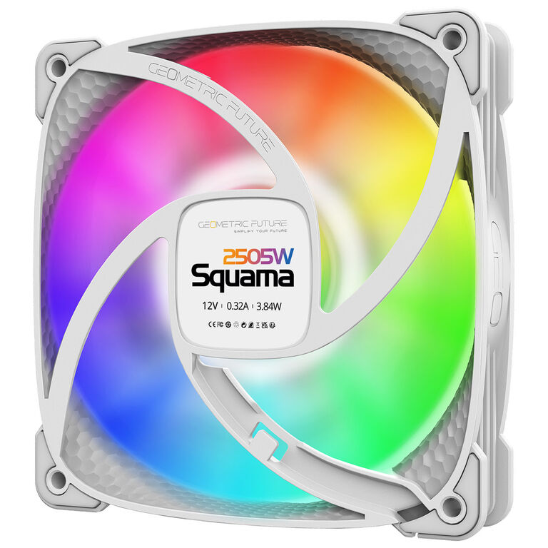 Geometric Future Squama 2505B RGB Fan, 3-pack - 120 mm, white image number 6